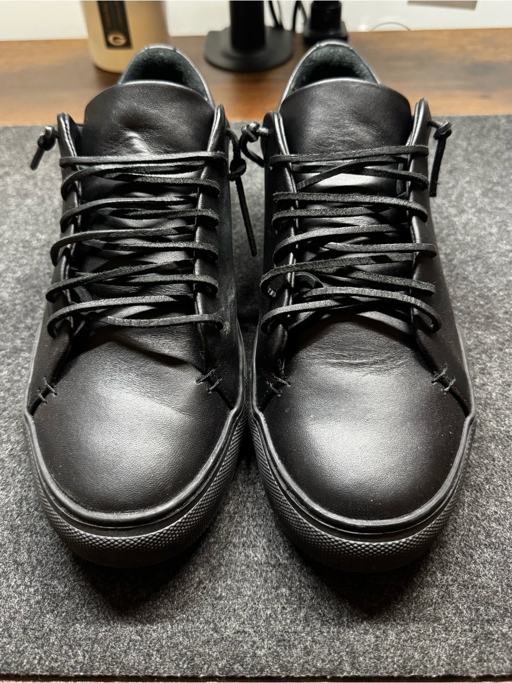 Thursday Boot Company Men’s Black Leather Low-Top Sneakers